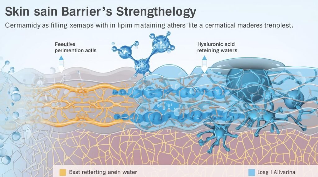 Ceramides and hydration ingredients repairing the skin barrier